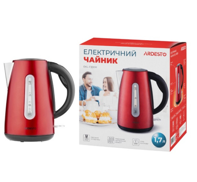 Електрочайник Ardesto EKL-F300R 1.7 літра червоний
