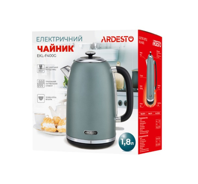 Электрочайник Ardesto EKL-F400G 1.8 л мятный