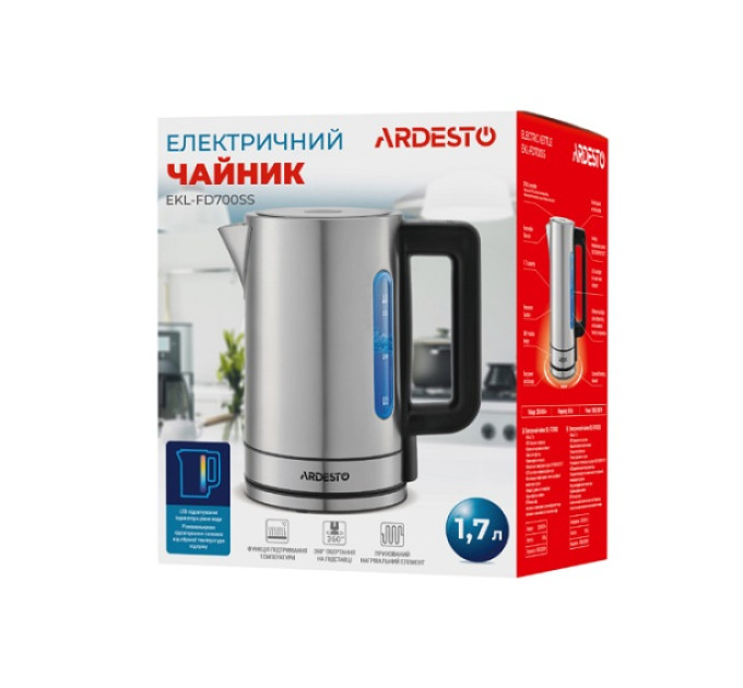 Электрочайник 1.7 литра Ardesto FD700SS