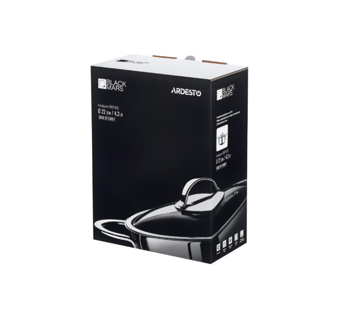 Кастрюля из нержавейки 4.3 л Ardesto Black Mars AR0743S