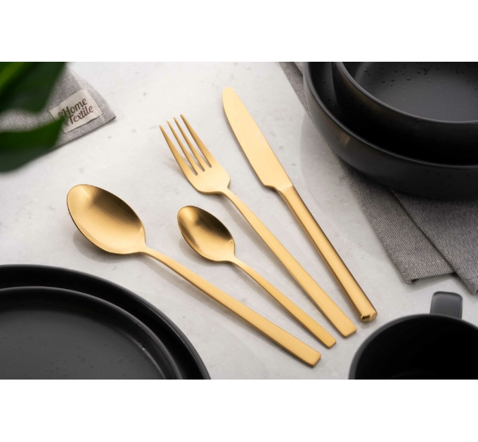 Набір столових приборів 4 пр. Ardesto Black Mars Favola Gold