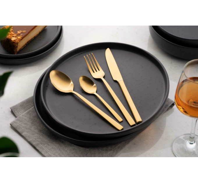 Набір столових приборів 4 пр. Ardesto Black Mars Favola Gold