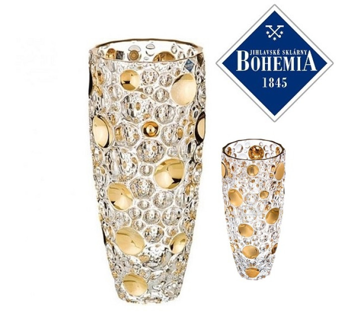 Ваза для цветов Bohemia Lisboa Gold 35см 89C81/0/80J31/350