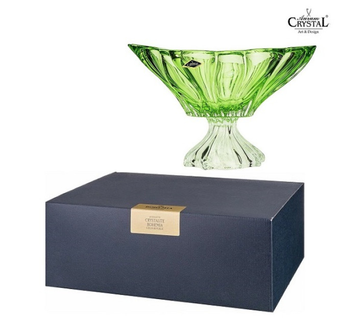 Фруктовниця на ніжці Bohemia Plantica Green 6KG03-72T27