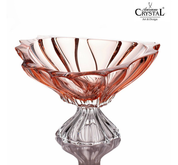 Фруктовниця на ніжці Bohemia Plantica Pink 6KG03-72T31