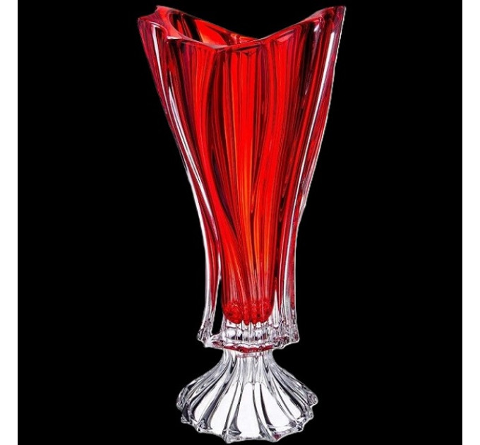 Ваза на ніжці 40 см Bohemia Plantica Red 8KG97/72T62/400