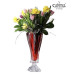 Ваза на ніжці 40 см Bohemia Plantica Red 8KG97/72T62/400