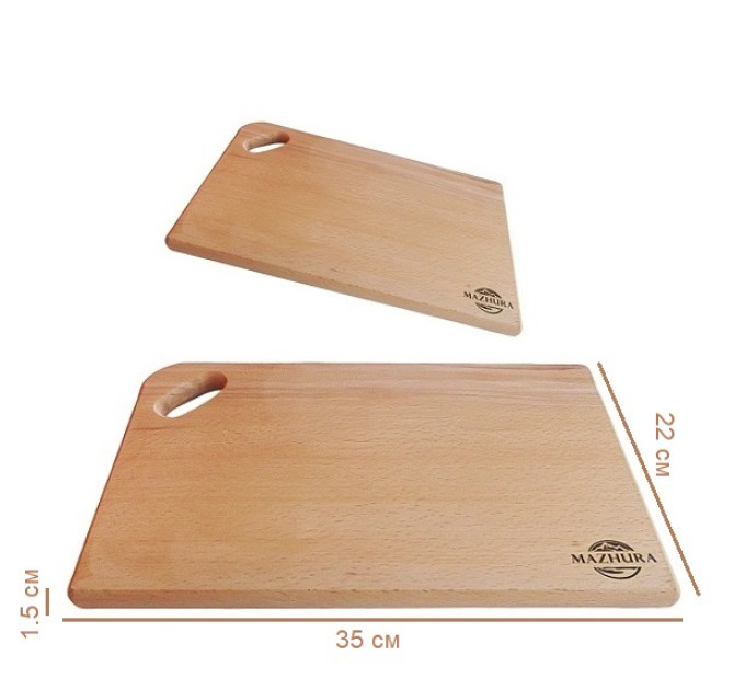 Доска кухонная деревянная 35*22 см Mazhura MZ-323190