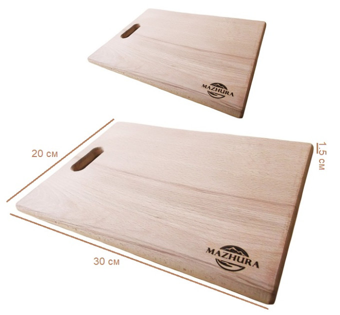 Дошка обробна дерев'яна 20*30 см Mazhura MZ-323192