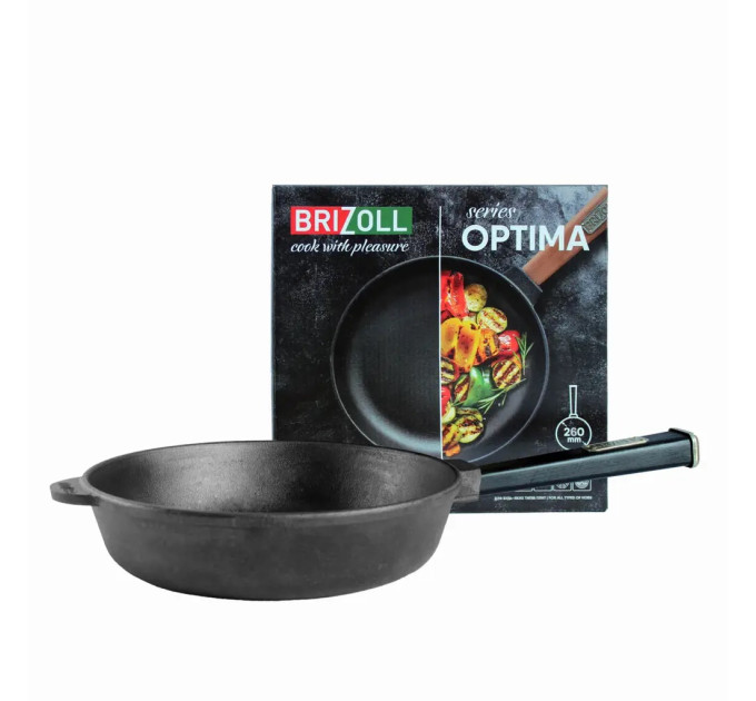 Сковорода чугунная 26 см Brizoll Optimа O2660-P1