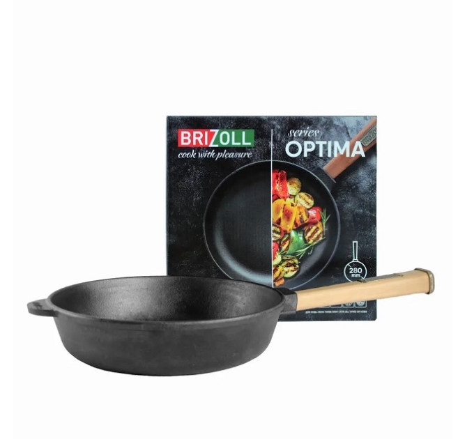 Сковорода чавунна 28*6 см Brizoll Optimа O2860-P