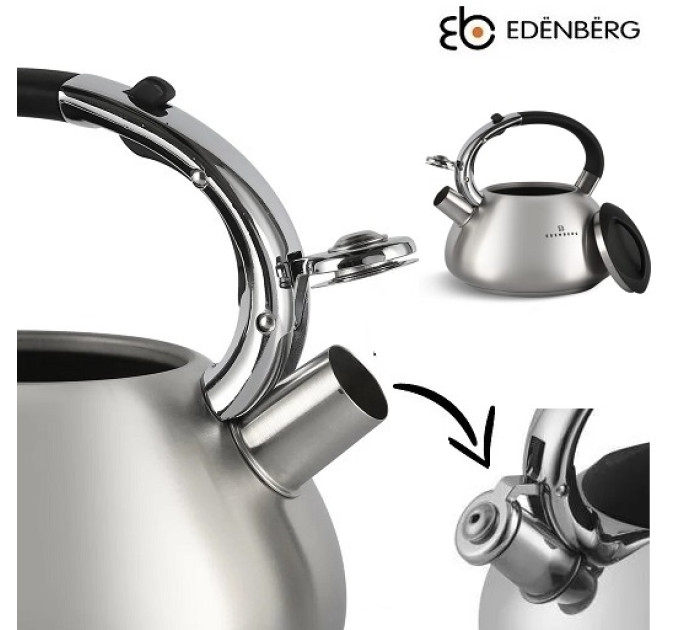 Чайник со свистком 3 литра Edenberg EB-1400