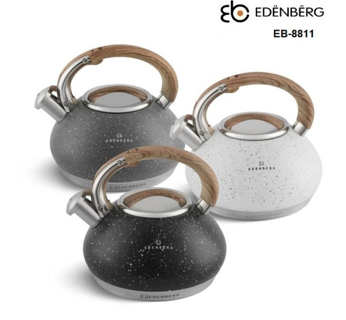Чайник со свистком серый 3 л Edenberg EB-8811 Gray