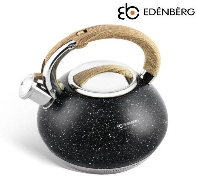 Чайник со свистком черный 3 л Edenberg EB-8811 Black