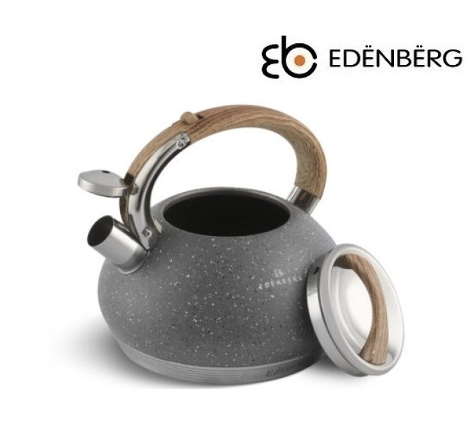 Чайник со свистком серый 3 л Edenberg EB-8811 Gray