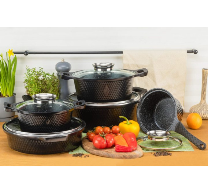 Набор посуды из 12 пр Edenberg EB-12913 Black Marble
