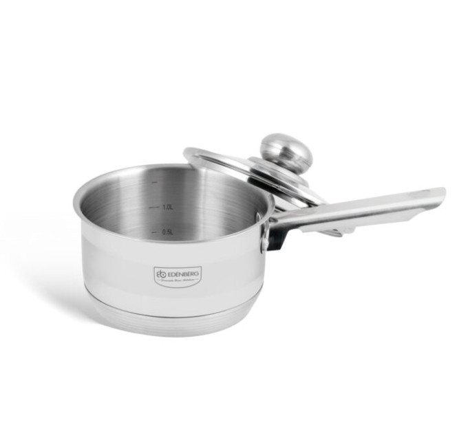 Ковш с крышкой 1 л из нержавейки Edenberg EB-3032