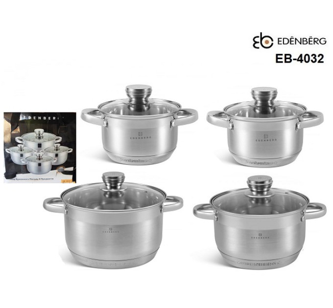 Набор кастрюль 8 предметов Edenberg EB-4032