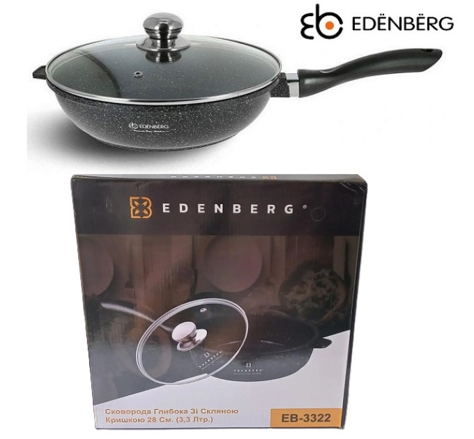 Сковорода с крышкой 28 см Edenberg EB-3322