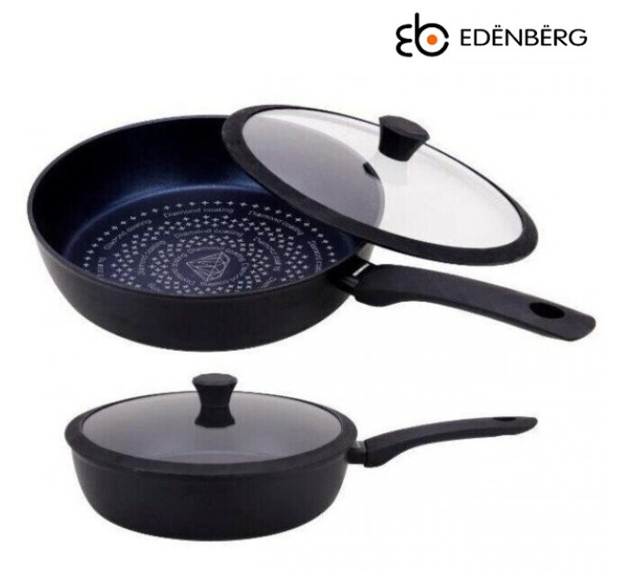 Глубокая сковорода с крышкой 24 см Edenberg EB-3491
