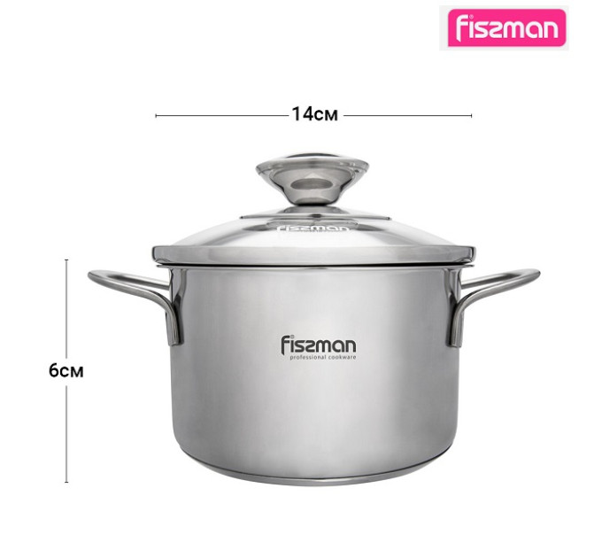 Кастрюля Fissman Bambino 0.9 литра SS-5273.14