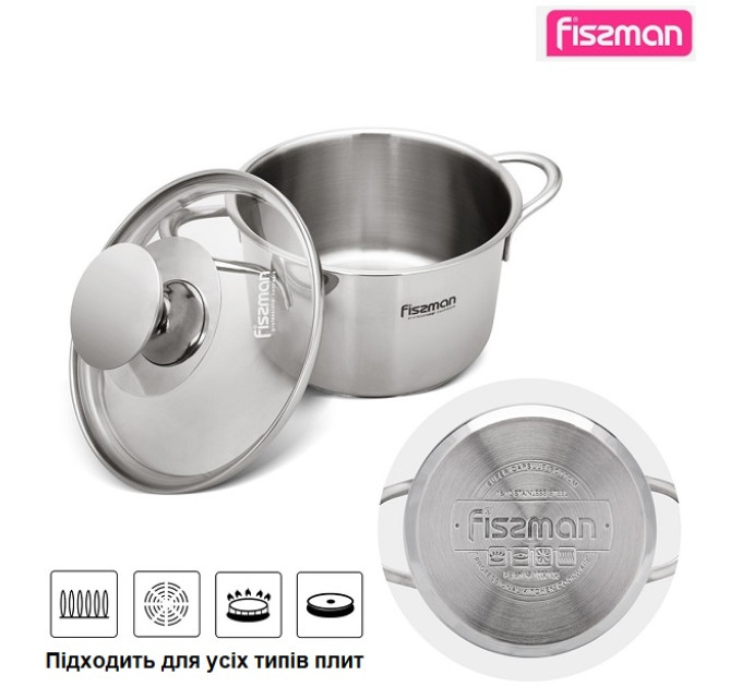 Кастрюля Fissman Bambino 0.9 литра SS-5273.14