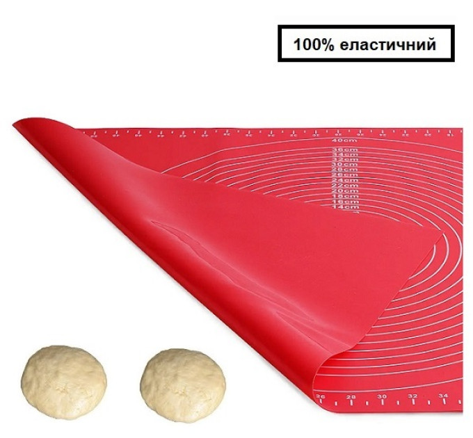 Великий силіконовий килимок для тіста 70х50 см F083R