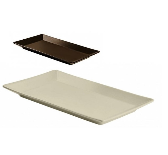 Блюдо прямоугольное  бежевое Ipec Tokyo Beige 34*22 см