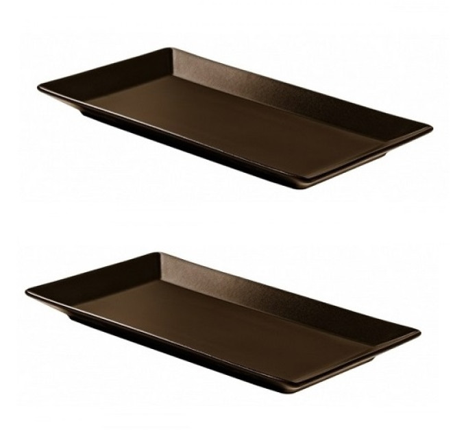 Блюдо прямоугольное коричневое Ipec Tokyo Brown