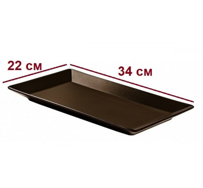 Блюдо прямоугольное коричневое Ipec Tokyo Brown