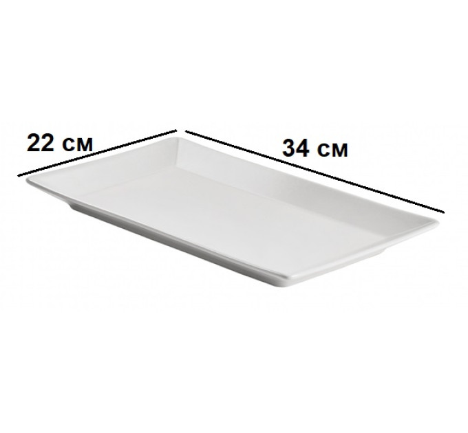 Блюдо прямоугольное белое Ipec Tokyo White 34*22 см