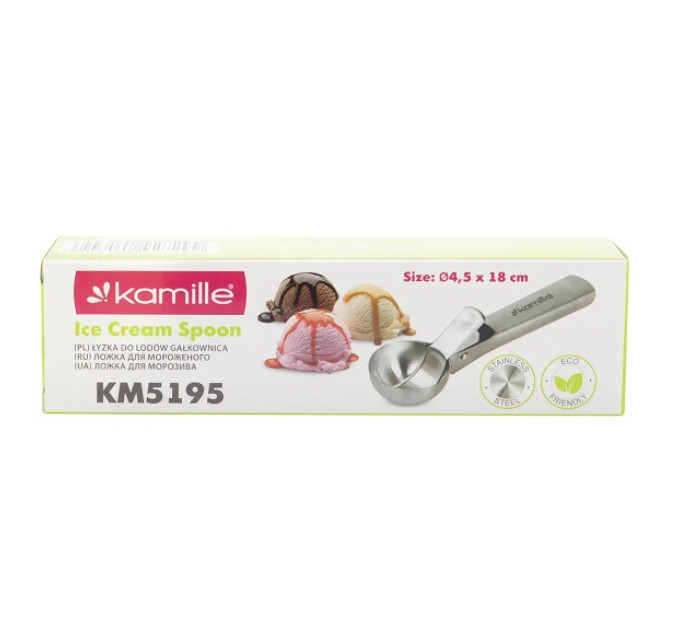 Ложка для мороженого с выталкивателем Kamille KM-5195