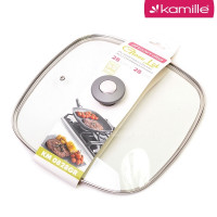 Крышка стеклянная квадратная 28 см Kamille KM-0828GR