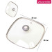 Крышка стеклянная квадратная 28 см Kamille KM-0828GR