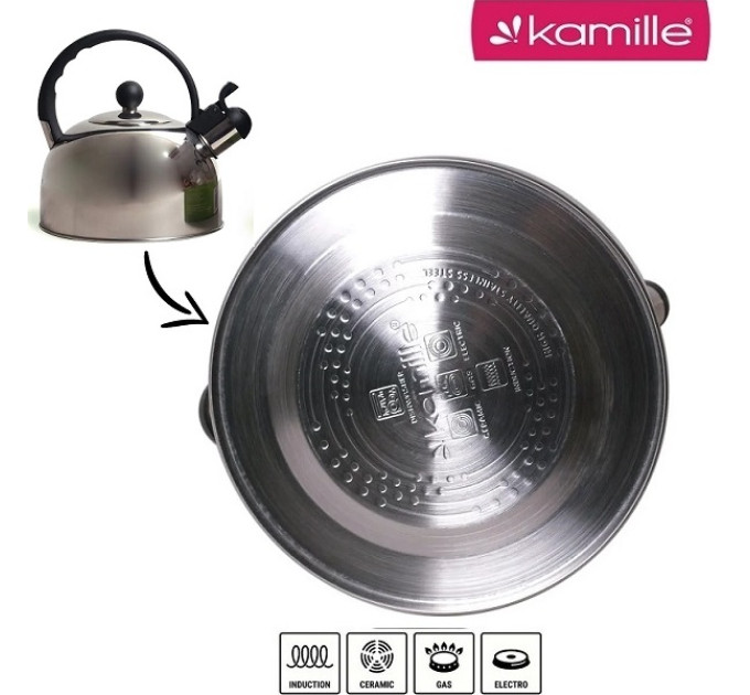 Чайник со свистком для плиты 2.5 л Kamille KM-0679