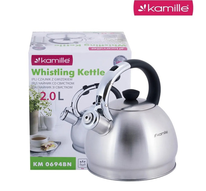 Чайник со свистком 2 литра Kamille KM-0694NB