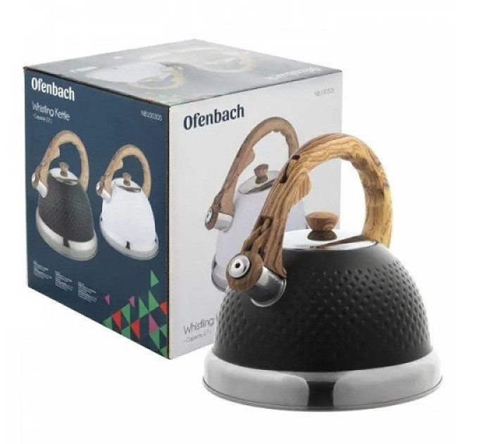 Чайник зі свистком 2.7 л Ofenbach NB-100305BL чорний