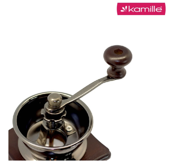 Ручна кавомолка дерев'яна Kamille KM-7018