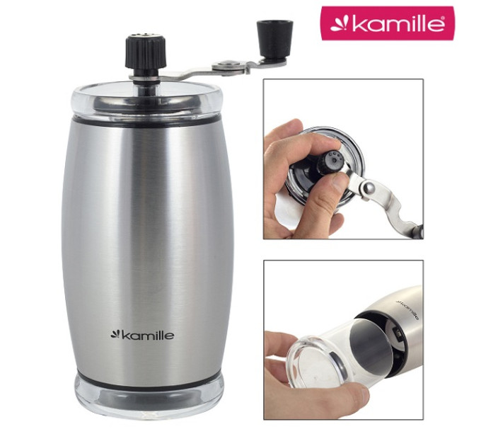 Кавомолка ручна механічна Kamille KM-7029
