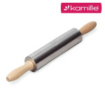 Скалка для теста из нержавейки 38 см Kamille KM-7777