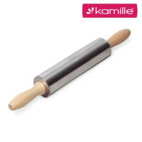 Качалка для тіста з нержавійки 38 см Kamille KM-7777