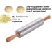 Скалка для теста из нержавейки 33 см Kamille KM-7819