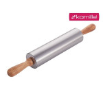 Скалка для теста из нержавейки 33 см Kamille KM-7819