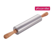 Качалка для тіста з нержавійки 33 см Kamille KM-7819
