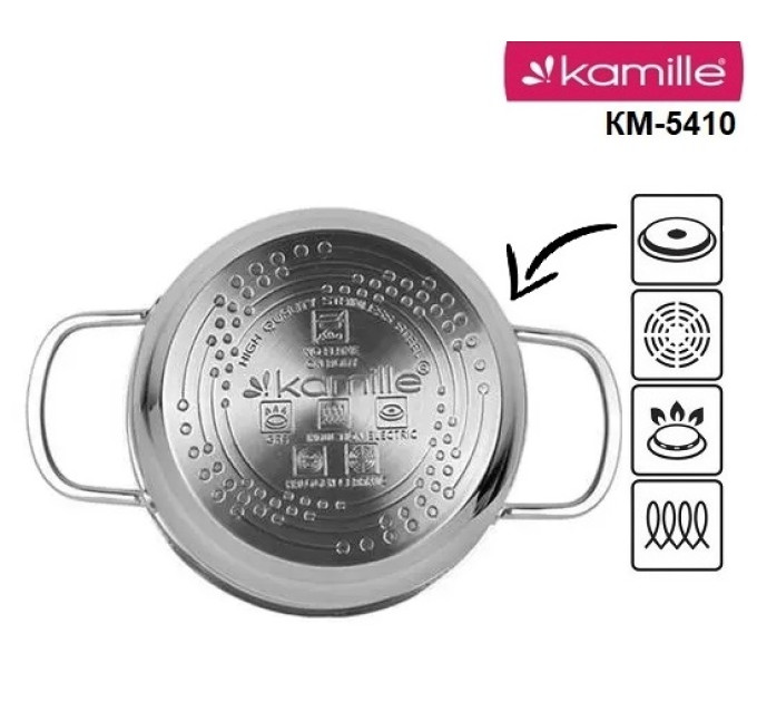 Кастрюля из нержавеющей стали 1 л Kamille KM-5410