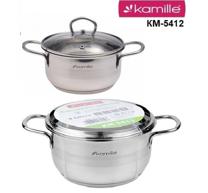 Кастрюля из нержавеющей стали 2 л Kamille KM-5412