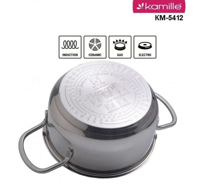 Кастрюля из нержавеющей стали 2 л Kamille KM-5412
