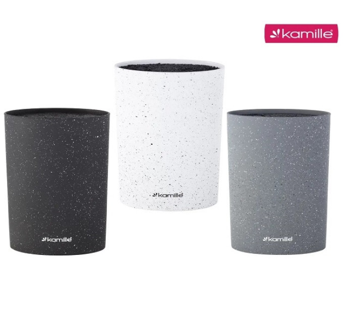 Подставка для ножей белый Kamille KM-7606 white