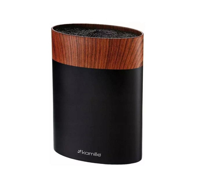 Підставка для ножів Kamille Acacia Black KM-7617