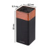Підставка для ножів Kamille Acacia Black KM-7618